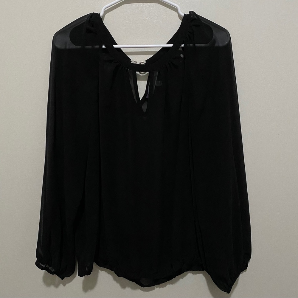 Jennifer Lopez Sheer Black dress blouse